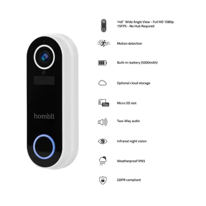 Hombli Smart Doorbell 2 1080p Full HD  2