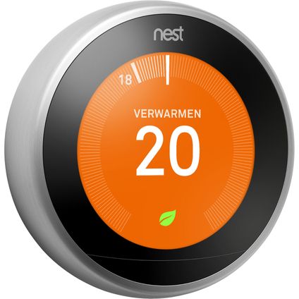 Google Nest Learning stalen thermostaat