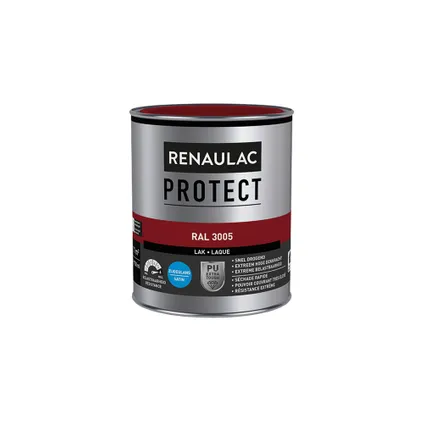 Renaulac lak Protect RAL3005 zijdeglans 750ml