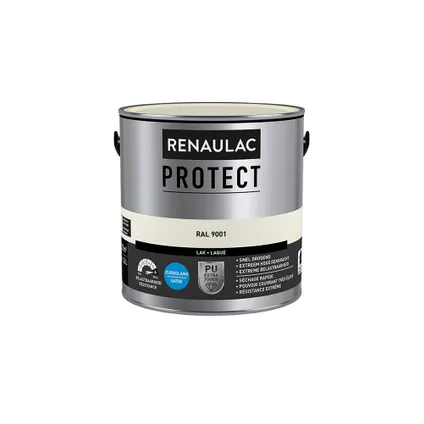 Lak Renaulac Protect RAL9001 zijdeglans 2,5L