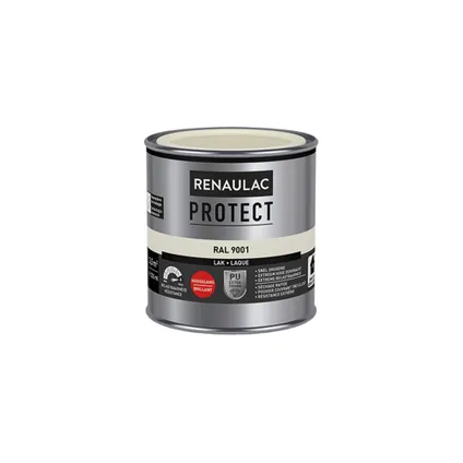 Laque Renaulac Protect RAL9001 brillant 250ml