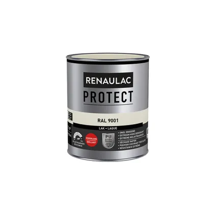 Renaulac lak Protect RAL9001 hoogglans 750ml