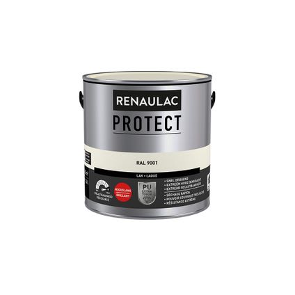 Laque Renaulac Protect RAL9001 brillant 2,5L