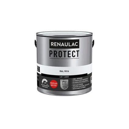 Laque Renaulac Protect RAL9016 brillant 2,5L