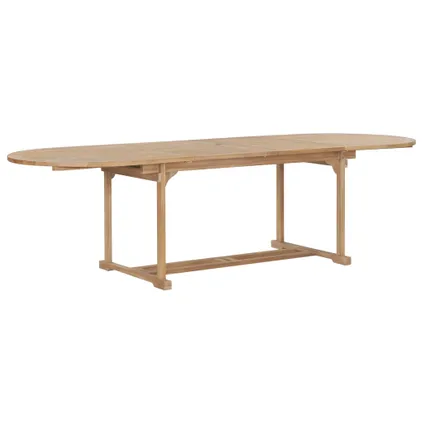 vidaXL Table extensible de jardin 180-280x100x75 cm Teck solide 3
