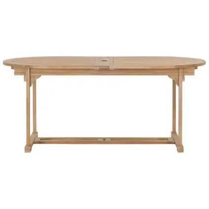 vidaXL Table extensible de jardin 180-280x100x75 cm Teck solide 4