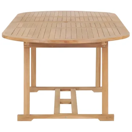 vidaXL Table extensible de jardin 180-280x100x75 cm Teck solide 5