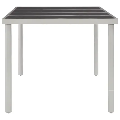 vidaXL Table de jardin Noir 220x90x74,5 cm Acier 2