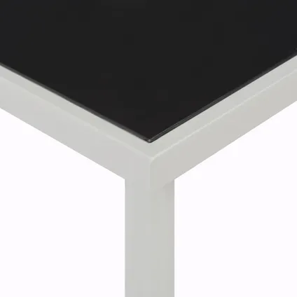vidaXL Table de jardin Noir 220x90x74,5 cm Acier 4