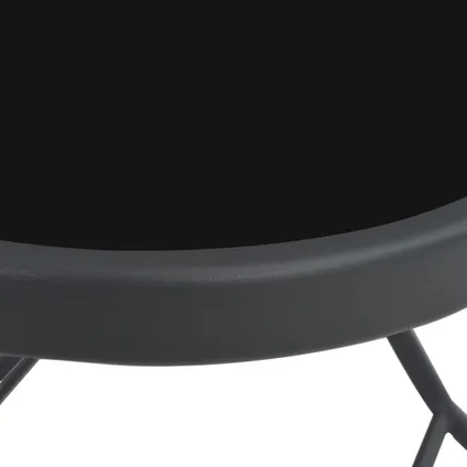 vidaXL Table pliable de jardin Gris 100x75x72 cm Verre et acier 7
