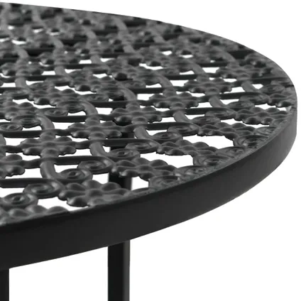 vidaXL Table de bistro Noir 40x70 cm Métal 2