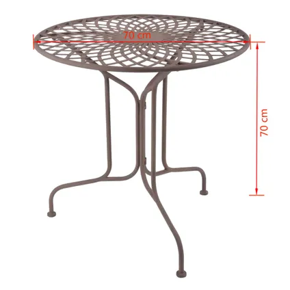 Esschert Design Table métal de style anglais ancien MF007 5