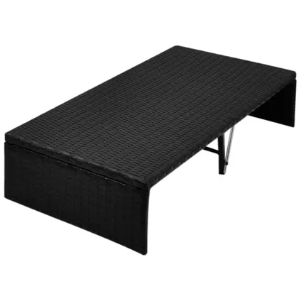 vidaXL Table de jardin Noir 190 x 90 x 74 cm Aluminium et verre 7