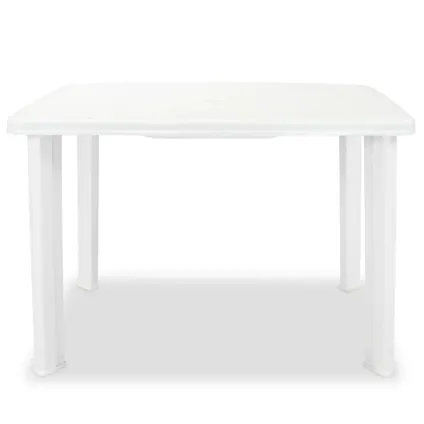 vidaXL Table de jardin Blanc 101 x 68 x 72 cm Plastique 2