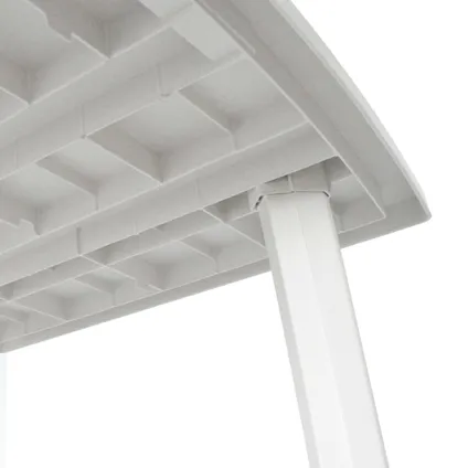 vidaXL Table de jardin Blanc 210 x 96 x 72 cm Plastique 2
