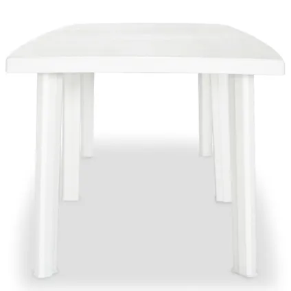 vidaXL Table de jardin Blanc 210 x 96 x 72 cm Plastique 3