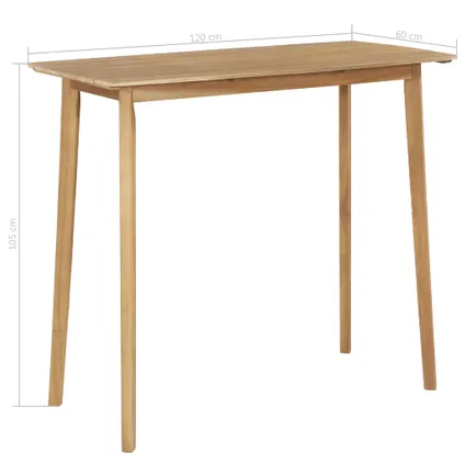 vidaXL Table de bar 120x60x105 cm Bois d'acacia massif 4