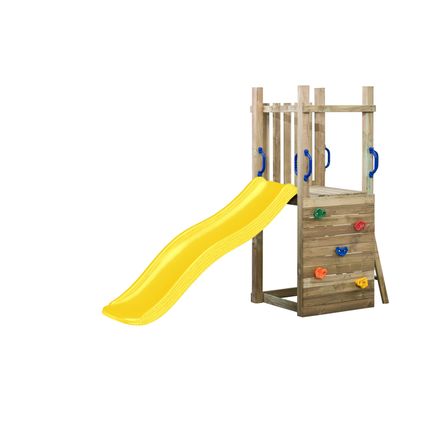 SwingKing speeltoestel Irma + glijbaan geel 70x160x175cm