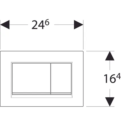 Plaque de commande Sigma 30 pour réservoir encastré UP320, UP720, UP300 et UP700|  blanc mat 2
