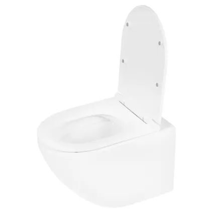 Differenz hangtoilet mat wit |Soft-close Quick release toiletzitting | toiletpot