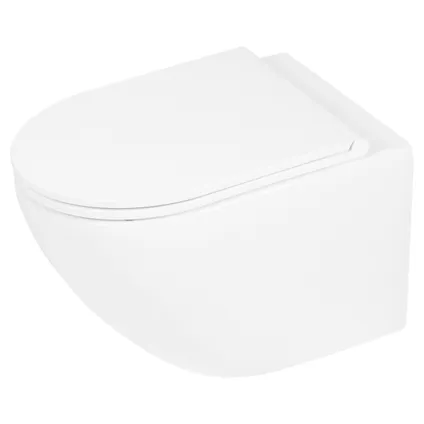 Differenz hangtoilet mat wit |Soft-close & Quick release toiletzitting | Randloos toiletpot 2