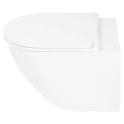 Differenz hangtoilet mat wit |Soft-close & Quick release toiletzitting | Randloos toiletpot 3