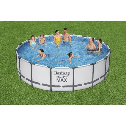 Bestway zwembad Steel Pro Max set rond met filterpomp Ø488x122cm 4