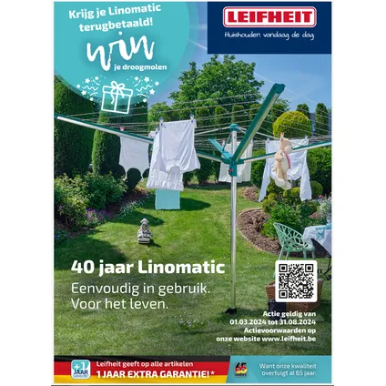 Séchoir Leifheit Linomatic 600 deluxe avec housse vert 2