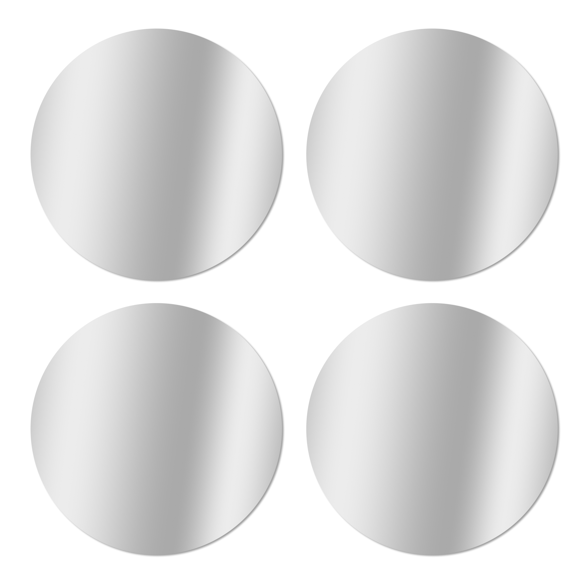 Interpersoonlijk kiespijn Miljard Zelfklevende spiegels 4 stuks rond Ø20cm