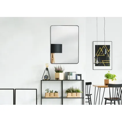 Miroir Lounge rectangle noir 70x50cm 2