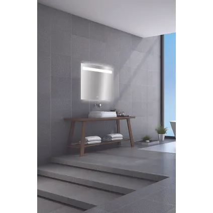 Miroir Portland rectangle avec éclairage led et capteur tactile 70x90cm 3