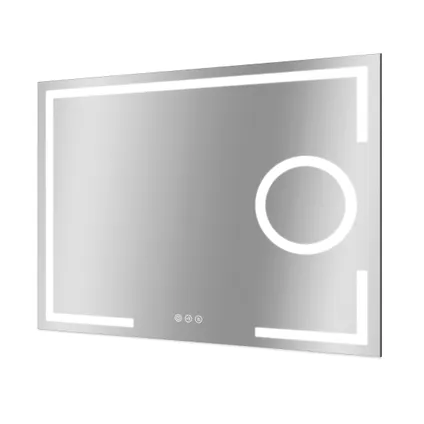 Spiegel Brett rechthoek met ledverlichting touch sensor en spiegelverwarming 70x90cm 2