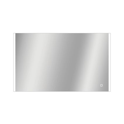 Miroir Grant carré avec éclairage LED capteur tactile et miroir chauffant 60x100cm