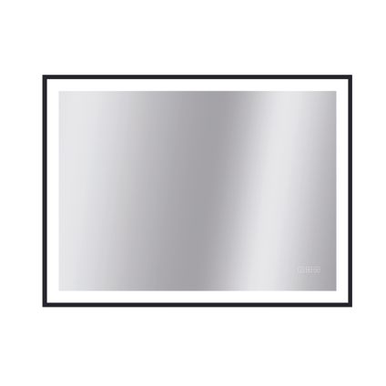 Miroir Swann rectangle avec éclairage LED tactile et miroir chauffant noir 75x100cm