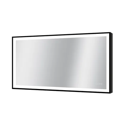 Miroir Swann rectangle avec éclairage LED tactile et miroir chauffant noir 75x120cm 2