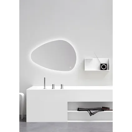 Miroir Stone rectangle avec éclairage LED capteur tactile et chauffage du miroir 55x80cm 3