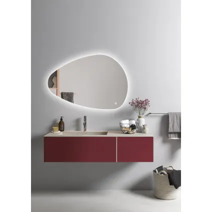 Miroir Stone rectangle avec éclairage LED capteur tactile et chauffage du miroir 80x120cm 3