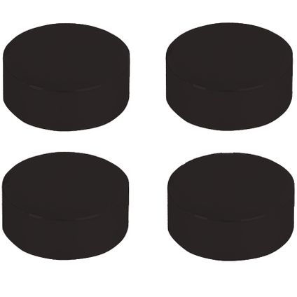 Spiegelklemmen zwart 4 stuks