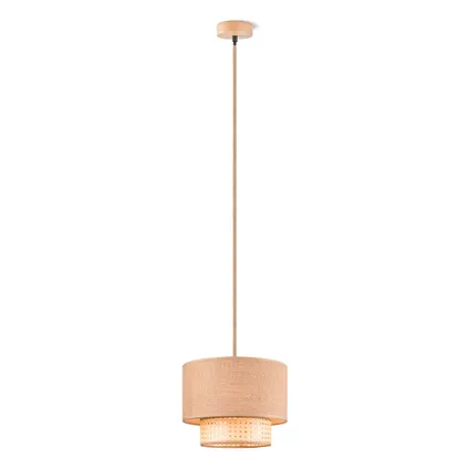 Home sweet home hanglamp Cane/Weave Linnen natuur E27 ⌀33cm