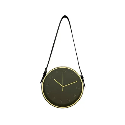 101 Woonideëen wandklok horloge ø30cm zwart-goud metaal/glas