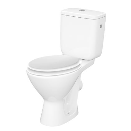Allibert duoblok toilet Vito I PK aanlsuiting I Quick release & Soft-close toiletzitting wit