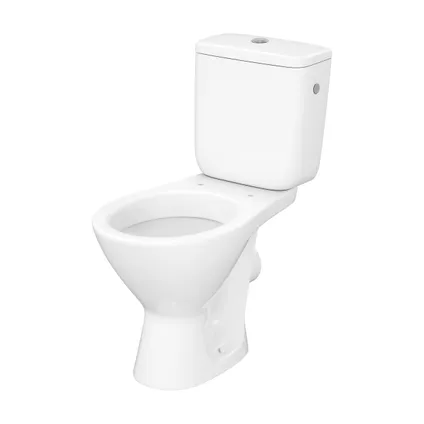 Allibert duoblok toilet Vito I PK aanlsuiting I Quick release & Soft-close toiletzitting wit 2
