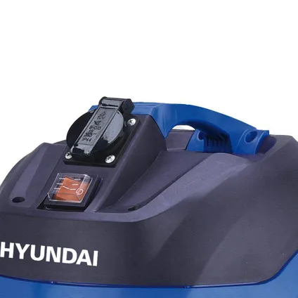 Hyundai bouwstofzuiger met stopcontact 57704 RVS 30L 1200W 3