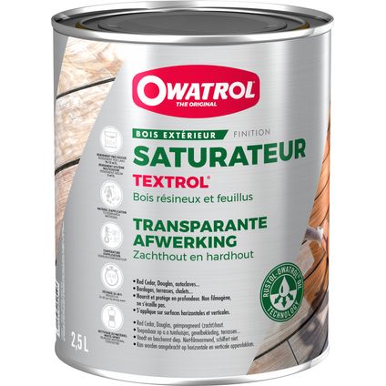 Owatrol verzadiger voor naald- en loofhout Textrol middeldonkere eik mat 2,5L