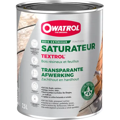Owatrol verzadiger voor naald- en loofhout Textrol middeldonkere eik mat 2,5L