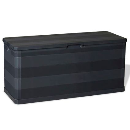 vidaXL Tuinbox 117x45x56 cm zwart