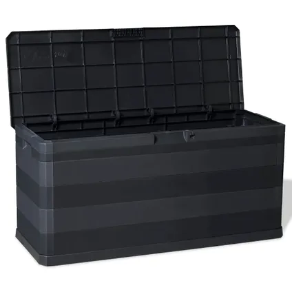 vidaXL Tuinbox 117x45x56 cm zwart 7