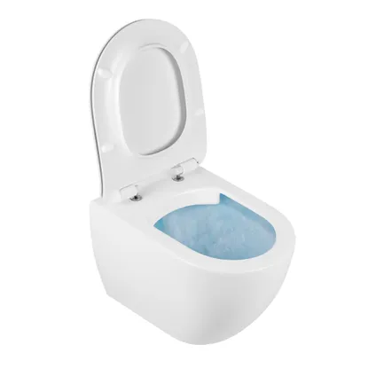 Aquavive hangtoilet Style mat wit | Soft-close toiletzitting | Randloos toiletpot  2