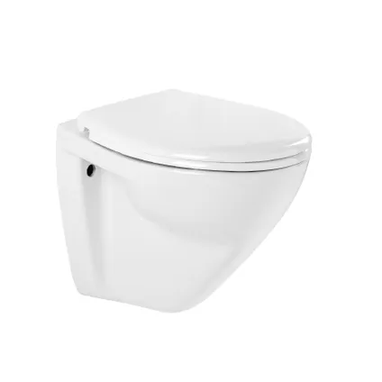 Aquavive hangtoilet Cetus wit | Verhoogd model | Soft-close toiletzitting | Randsloos toiletpot
