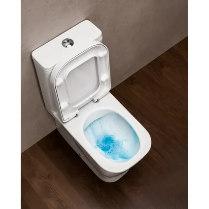 Aquavive duoblok toilet Look | Soft-close toiletzitting | Universee afvoer| Randloos toiletzitting wit 4